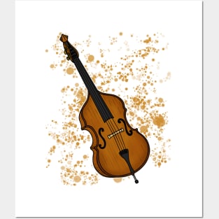 Double Bass Teacher Bassist String Musician Posters and Art